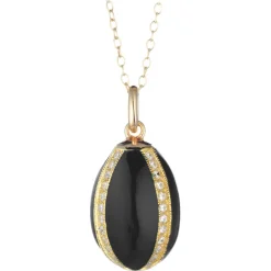Tsars Collection - Necklace in Silver 019 Black Gold - Handmade in Swiss - Luxury Exclusive Collection - Avvenice
