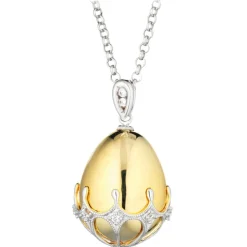 Tsars Collection - Necklace in Gold Golden Crown - Handmade in Swiss - Luxury Exclusive Collection - Avvenice