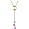 Tsars Collection - Necklace with 3 Multicolor Eggs - Handmade in Swiss - Luxury Exclusive Collection - Avvenice
