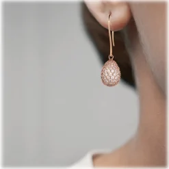 Tsars Collection - 9nine 01 Pink Silver Earrings - Handmade in Swiss - Luxury Exclusive Collection - Avvenice