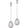 Tsars Collection - 9nine 02 White Silver Earrings - Handmade in Swiss - Luxury Exclusive Collection - Avvenice