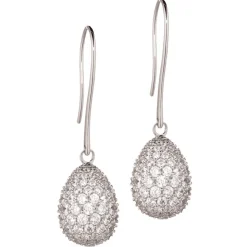Tsars Collection - 9nine 01 White Silver Earrings - Handmade in Swiss - Luxury Exclusive Collection - Avvenice