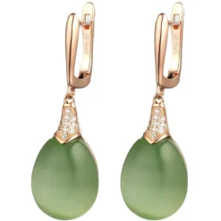 Tsars Collection - Olga Green Earrings - Handmade in Swiss - Luxury Exclusive Collection - Avvenice