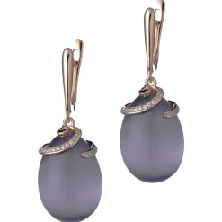 Tsars Collection - Olga Purple Spiral Earrings - Handmade in Swiss - Luxury Exclusive Collection - Avvenice