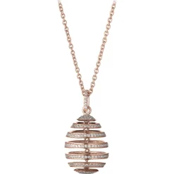 Tsars Collection - Pink Spiral Silver Necklace - Handmade in Swiss - Luxury Exclusive Collection - Avvenice