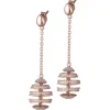 Tsars Collection - Pink Spiral Silver Earrings - Handmade in Swiss - Luxury Exclusive Collection - Avvenice