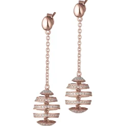Tsars Collection - Pink Spiral Silver Earrings - Handmade in Swiss - Luxury Exclusive Collection - Avvenice