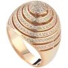 Tsars Collection - Pink Spiral Silver Ring - Handmade in Swiss - Luxury Exclusive Collection - Avvenice