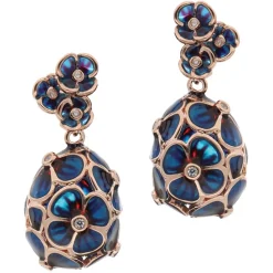 Tsars Collection - Tamara Blue Silver Earrings - Handmade in Swiss - Luxury Exclusive Collection - Avvenice