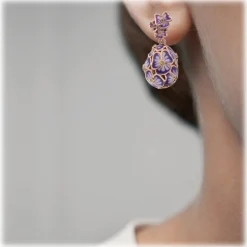 Tsars Collection - Tamara Pink Silver Earrings - Handmade in Swiss - Luxury Exclusive Collection - Avvenice