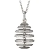 Tsars Collection - White Spiral Silver Necklace - Handmade in Swiss - Luxury Exclusive Collection - Avvenice