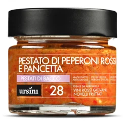 Ursini - Red Peppers and Bacon Pestato - 28 - Pestati di Bacco® - Organic Italian Extra Virgin Olive Oil - Avvenice
