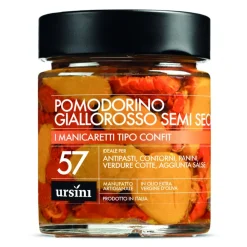 Ursini - Semi-Dried Red-Yellow Cherry Tomato - 57 - Confit Type - Delicacies - Organic Italian Extra Virgin Olive Oil - Avvenice