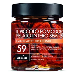 Ursini - Small Peeled Semi-Dried Tomato - 59 - Confit Type - Delicacies - Organic Italian Extra Virgin Olive Oil - Avvenice