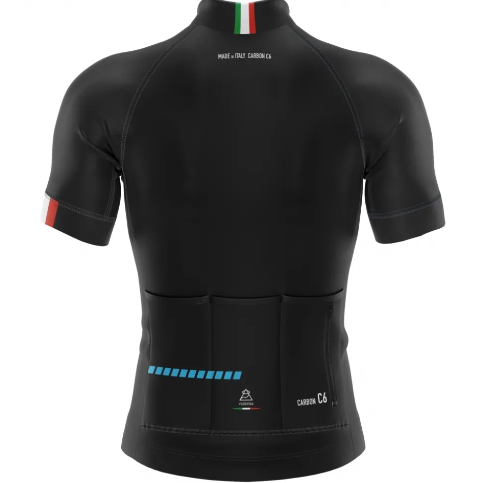 Vardena - Solid Black - Full Carbon Jersey - New Collection - Made in Italy - Luxury High Quality - Avvenice