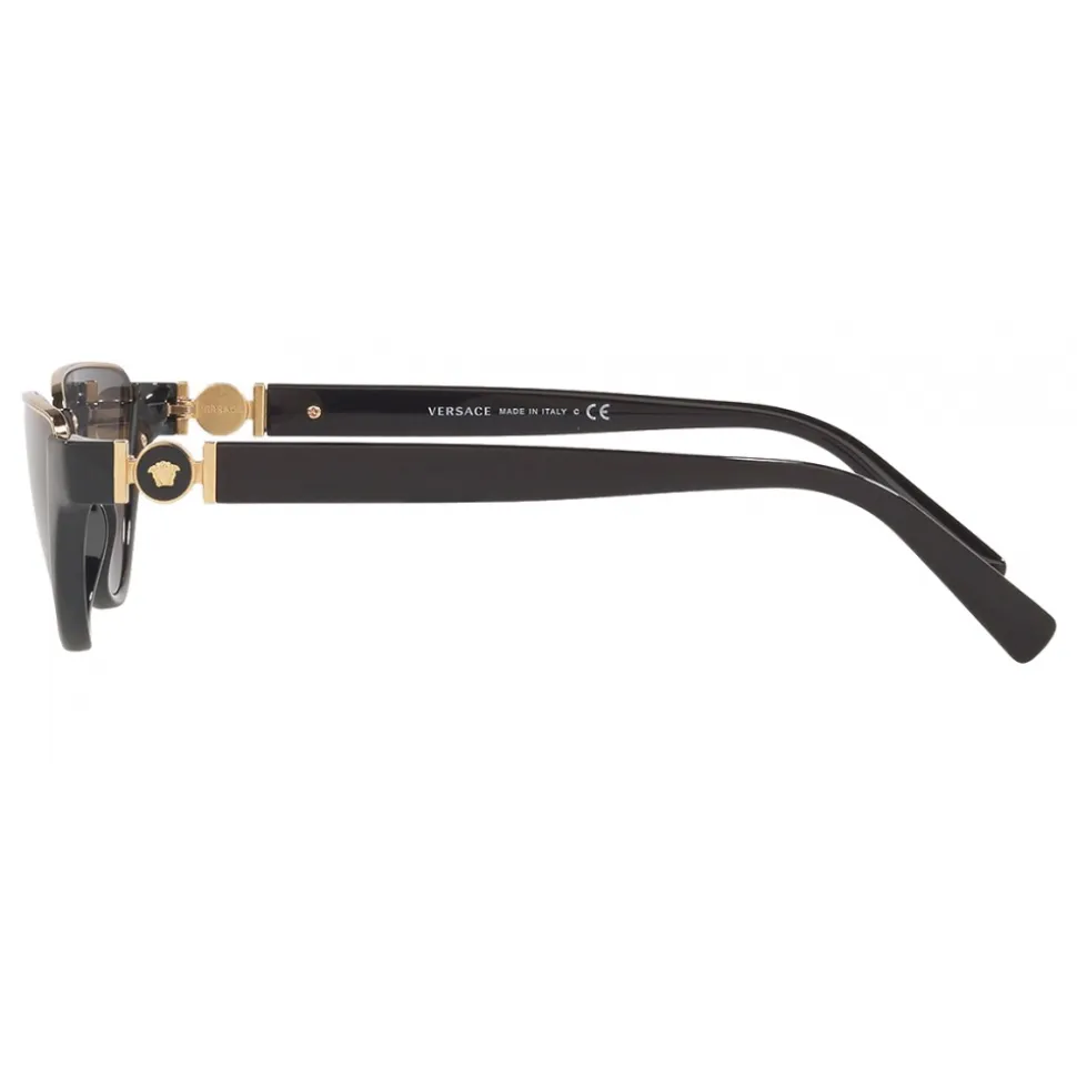 Versace - Cut-Off Medusa Medallion Sunglasses - Black - Sunglasses - Versace Eyewear - Avvenice