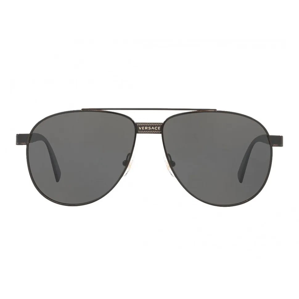 Versace - Logomania Pilot Sunglasses Versace - Black - Sunglasses - Versace Eyewear - Avvenice