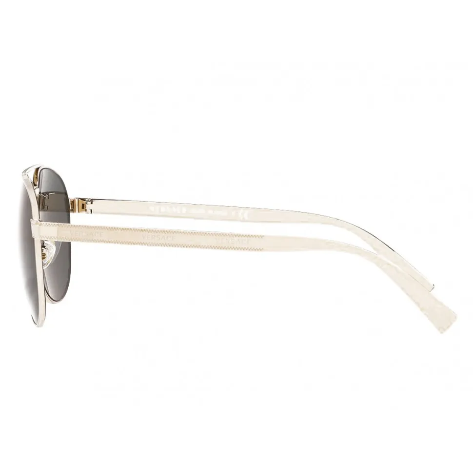 Versace - Logomania Pilot Sunglasses Versace - Grey - Sunglasses - Versace Eyewear - Avvenice