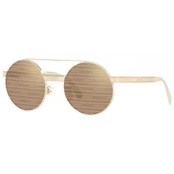 Versace - Logomania Round Sunglasses Versace - Gold - Sunglasses - Versace Eyewear - Avvenice