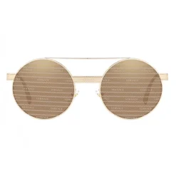 Versace - Logomania Round Sunglasses Versace - Gold - Sunglasses - Versace Eyewear - Avvenice