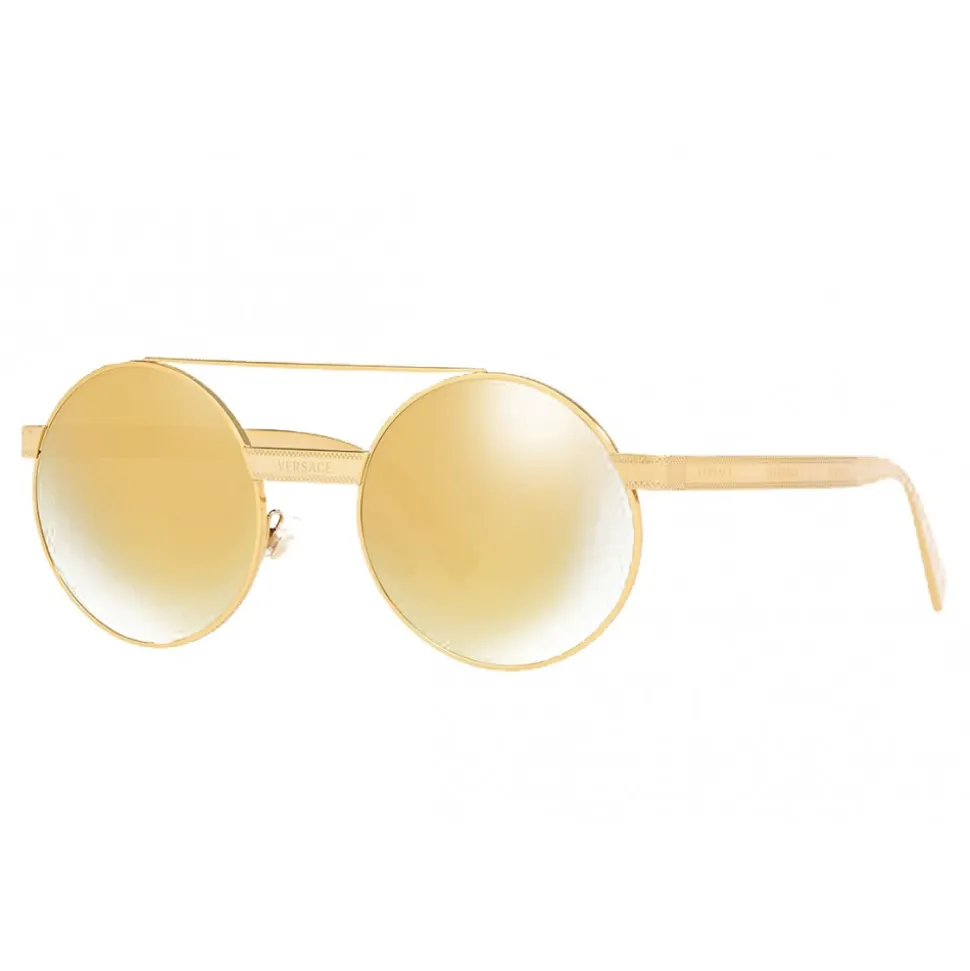 Versace - Logomania Round Sunglasses Versace - Mirror - Sunglasses - Versace Eyewear - Avvenice