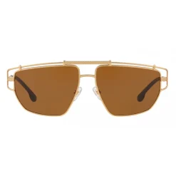 Versace - Medusa Greek Wire Sunglasses - Brown - Sunglasses - Versace Eyewear - Avvenice