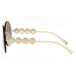 Versace - Round Sunglasses Signature Medusa - Pale Gold - Sunglasses - Versace Eyewear - Avvenice
