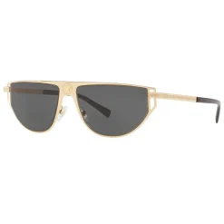 Versace - Sunglasses Cut-Grecamania Visor - Gold Grey - Sunglasses - Versace Eyewear - Avvenice