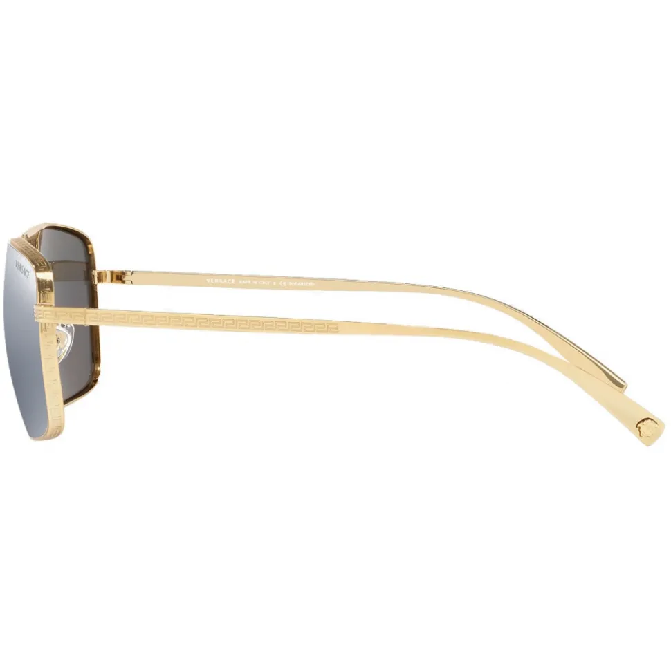 Versace - Sunglasses Greca Square Polarized - Gold - Sunglasses - Versace Eyewear - Avvenice