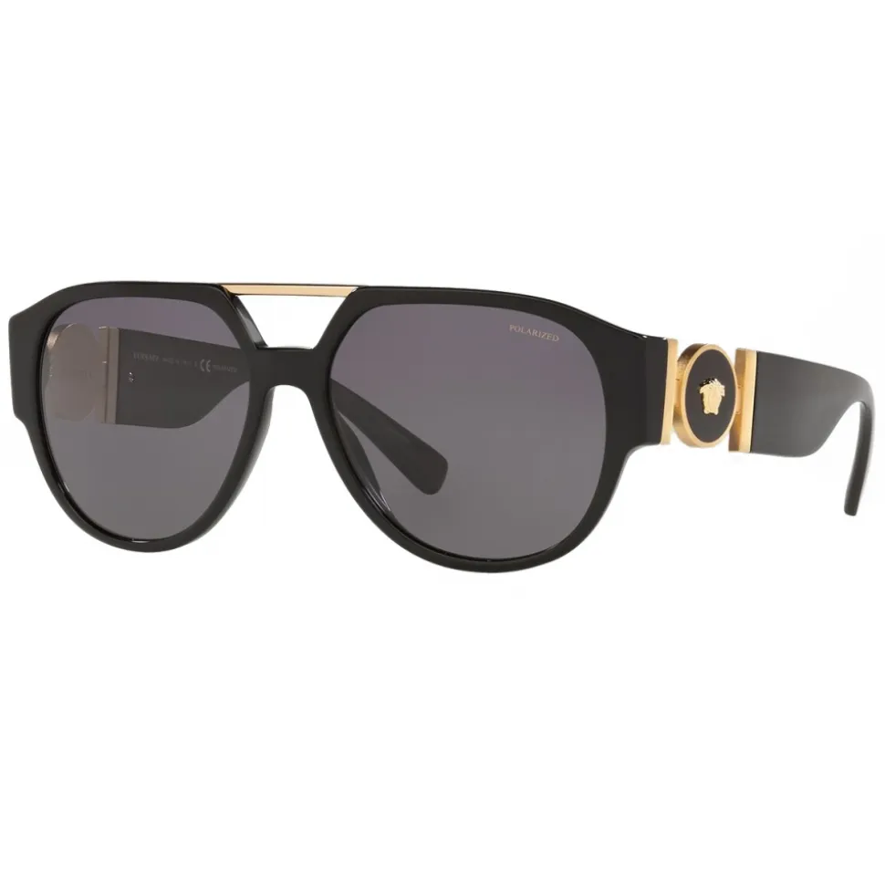 Versace - Sunglasses Medusa Medallion Pilot - Black - Sunglasses - Versace Eyewear - Avvenice