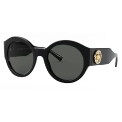 Versace - Sunglasses Round Medusa Crystal - Black - Sunglasses - Versace Eyewear - Avvenice