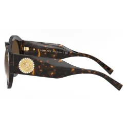 Versace - Sunglasses Round Medusa Crystal - Brown - Sunglasses - Versace Eyewear - Avvenice