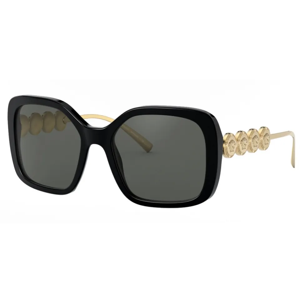 Versace - Sunglasses Signature Medusa Square - Black Gold - Sunglasses - Versace Eyewear - Avvenice