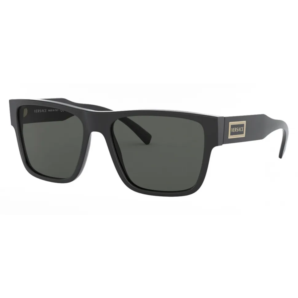 Versace - Sunglasses Square 90s Vintage Logo - Black - Sunglasses - Versace Eyewear - Avvenice