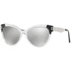 Versace - Sunglasses Versace Contrast Cat Eye Cristalli - Silver - Sunglasses - Versace Eyewear - Avvenice