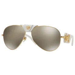 Versace - Versace Baroque Sunglasses - Mirrored White - Sunglasses - Versace Eyewear - Avvenice