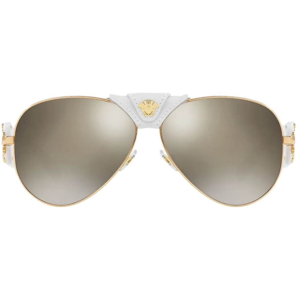 Versace - Versace Baroque Sunglasses - Mirrored White - Sunglasses - Versace Eyewear - Avvenice
