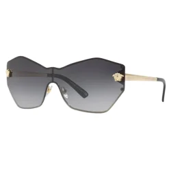 Versace - Versace Glam Medusa Shield Sunglasses - Grey - Sunglasses - Versace Eyewear - Avvenice