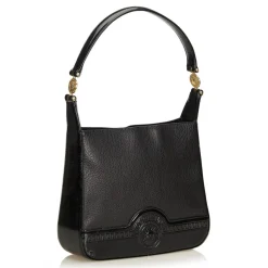 Versace Vintage - Leather Shoulder Bag - Black - Leather Handbag - Luxury High Quality - Avvenice