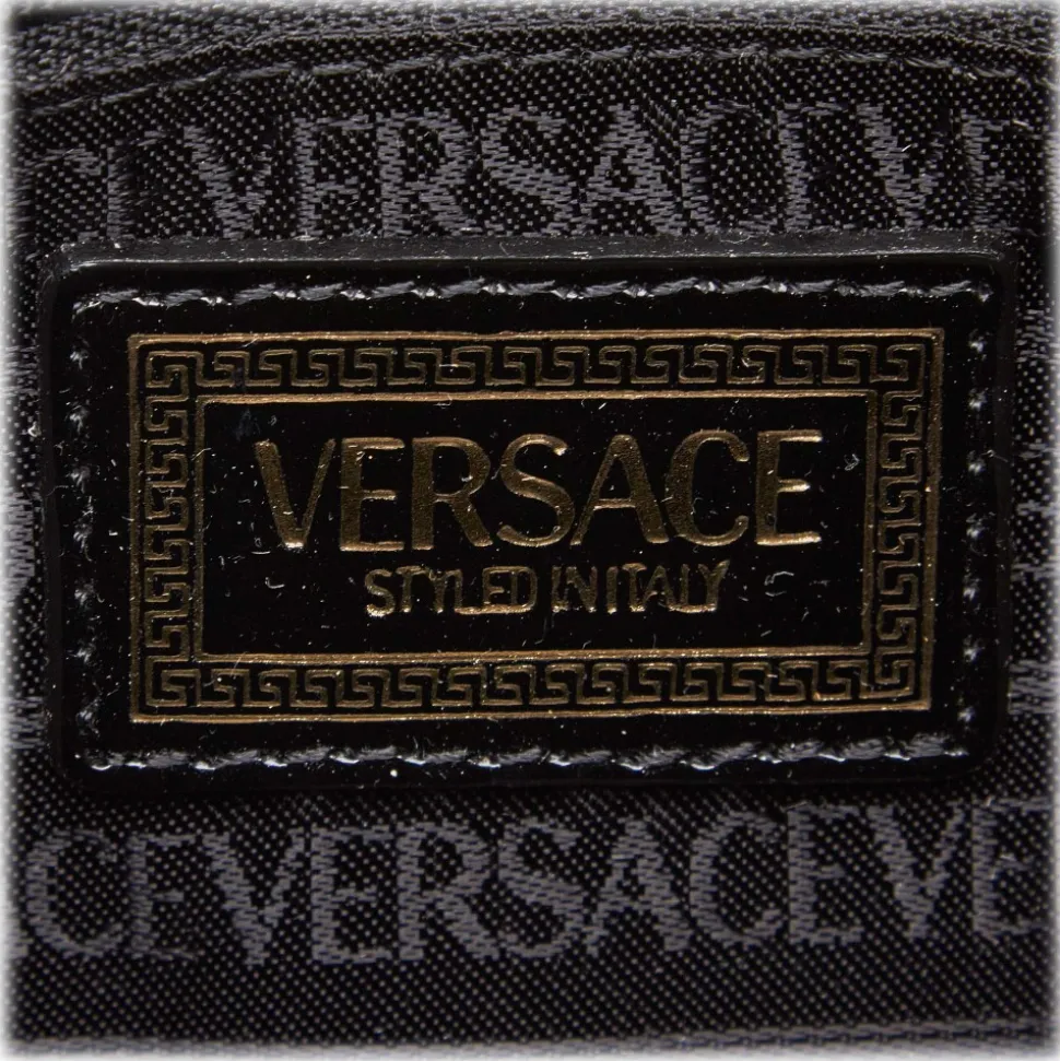 Versace Vintage - Leather Shoulder Bag - Black - Leather Handbag - Luxury High Quality - Avvenice