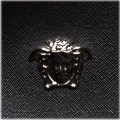 Versace Vintage - Medusa Clutch Bag - Black - Leather Handbag - Luxury High Quality - Avvenice