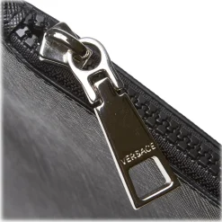 Versace Vintage - Medusa Clutch Bag - Black - Leather Handbag - Luxury High Quality - Avvenice