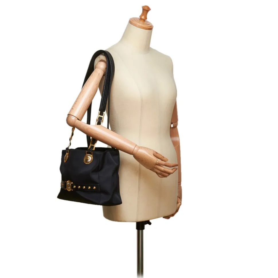 Versace Vintage - Medusa Shoulder Bag - Black - Leather Handbag - Luxury High Quality - Avvenice