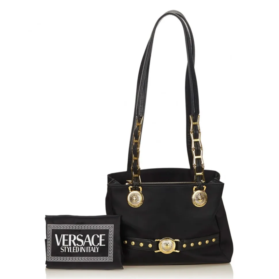 Versace Vintage - Medusa Shoulder Bag - Black - Leather Handbag - Luxury High Quality - Avvenice