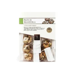 Vincente Delicacies - Almond Cookies with Sicilian Pistachios - Fine Pastry with Almonds in Crystal Box - Avvenice