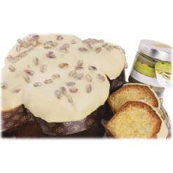 Vincente Delicacies - Artisan Easter Dove - White Chocolate and Sicilian Pistachio with Cream Jar D.O.P. - Ensamble - Gift Box - Avvenice