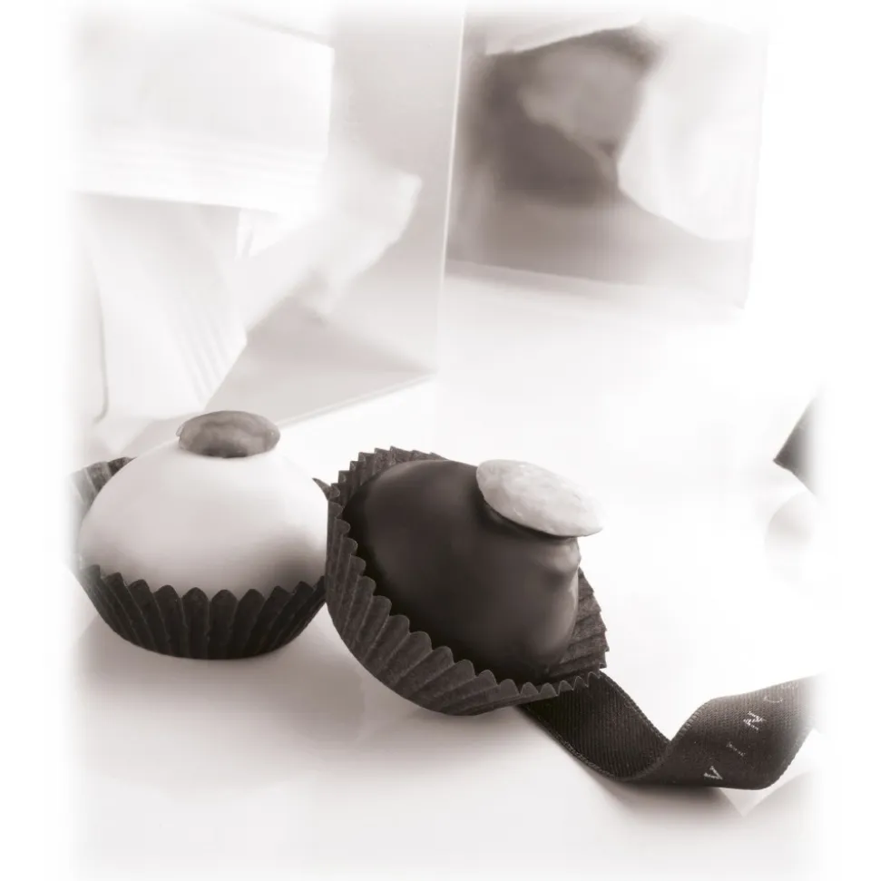 Vincente Delicacies - Classic Almond Cookies Covered With 70% Extra-Dark Chocolate - Crystal Box - Avvenice