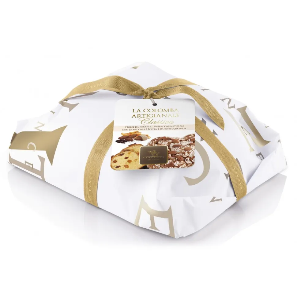 Vincente Delicacies - Classical Easter Dove - Almonds, Raisin and Candied Orange - Classique - Hand Wrapped Artisan - Avvenice