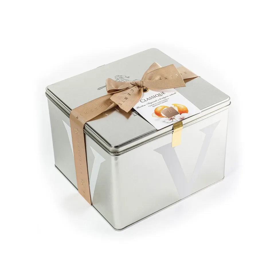 Vincente Delicacies - Classical Panettone with Raisin and Candied Orange - Classique - Artisan in Metallic Box - Avvenice