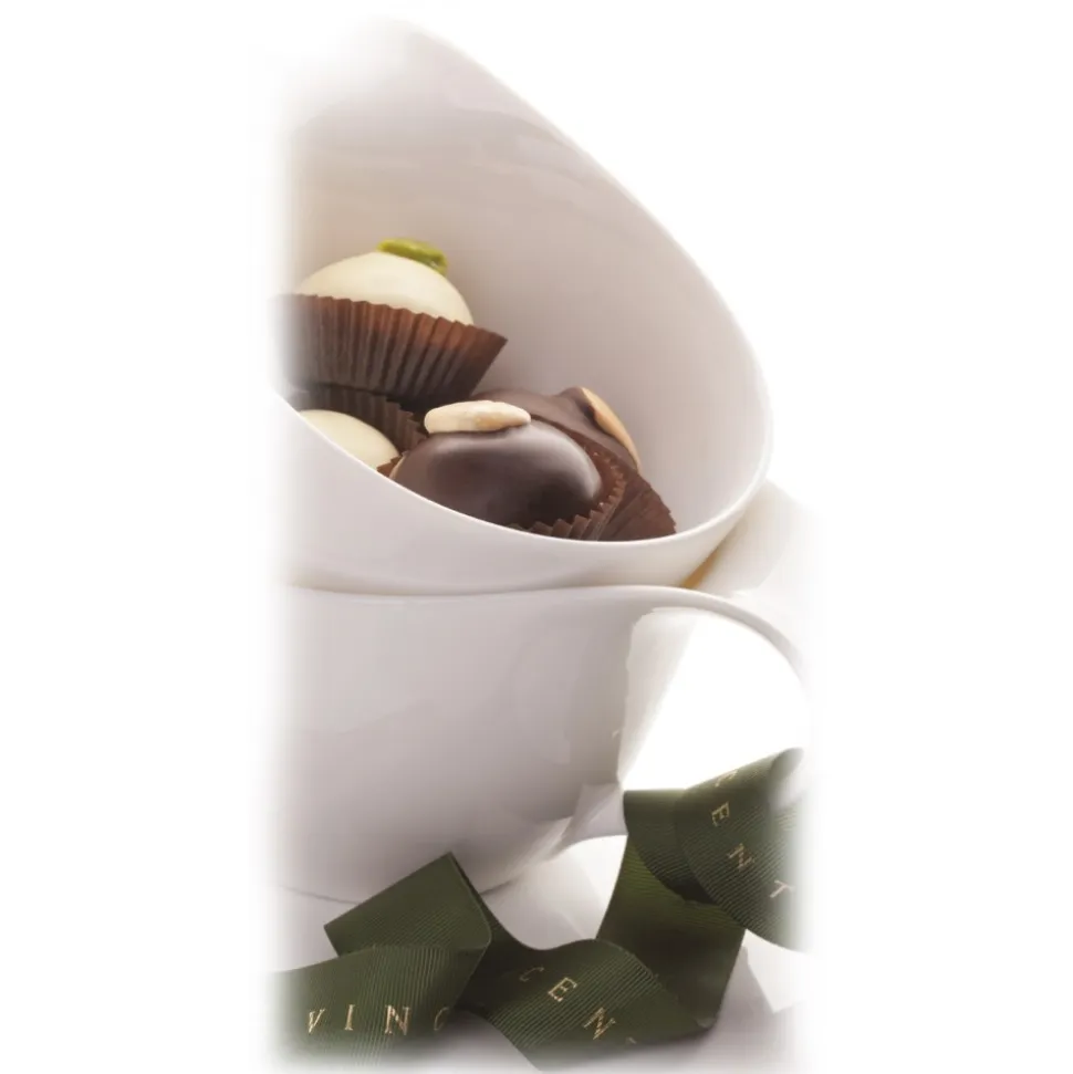 Vincente Delicacies - Classic Almond Cookies Covered With 70% Extra-Dark Chocolate - Ninfea Box - Avvenice